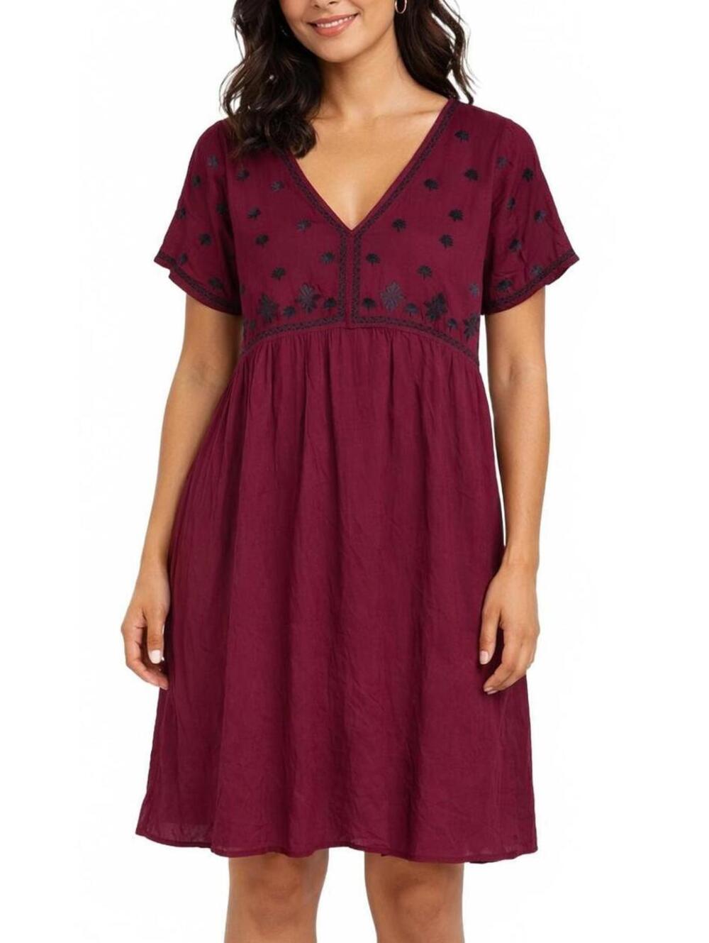Polagram Embroidered Boho Dress sz Small